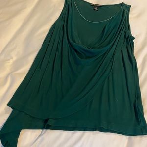 WHBM Green Sleeveless Dressy Top